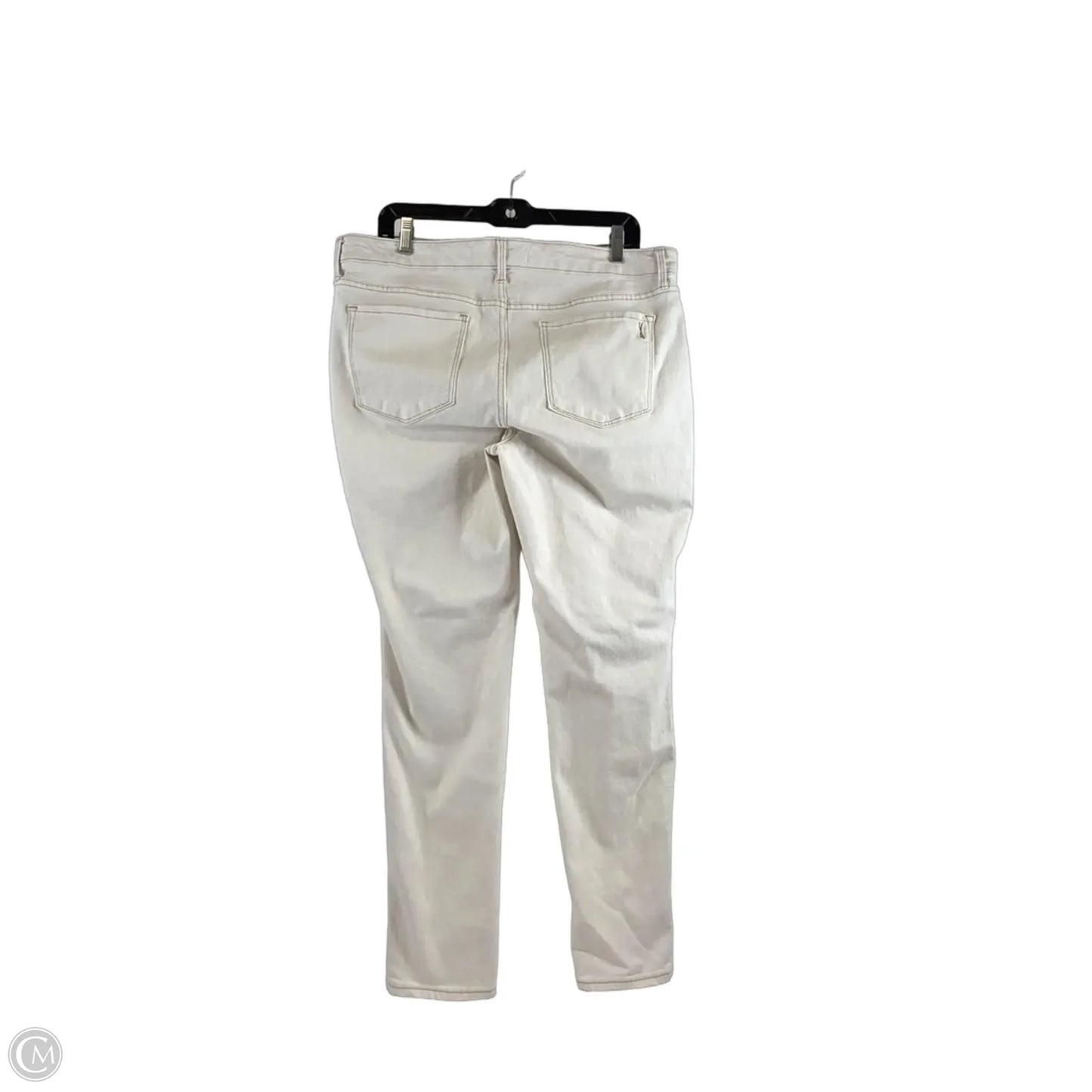 Jeans Straight By Vintage America In Cream, Size: 16