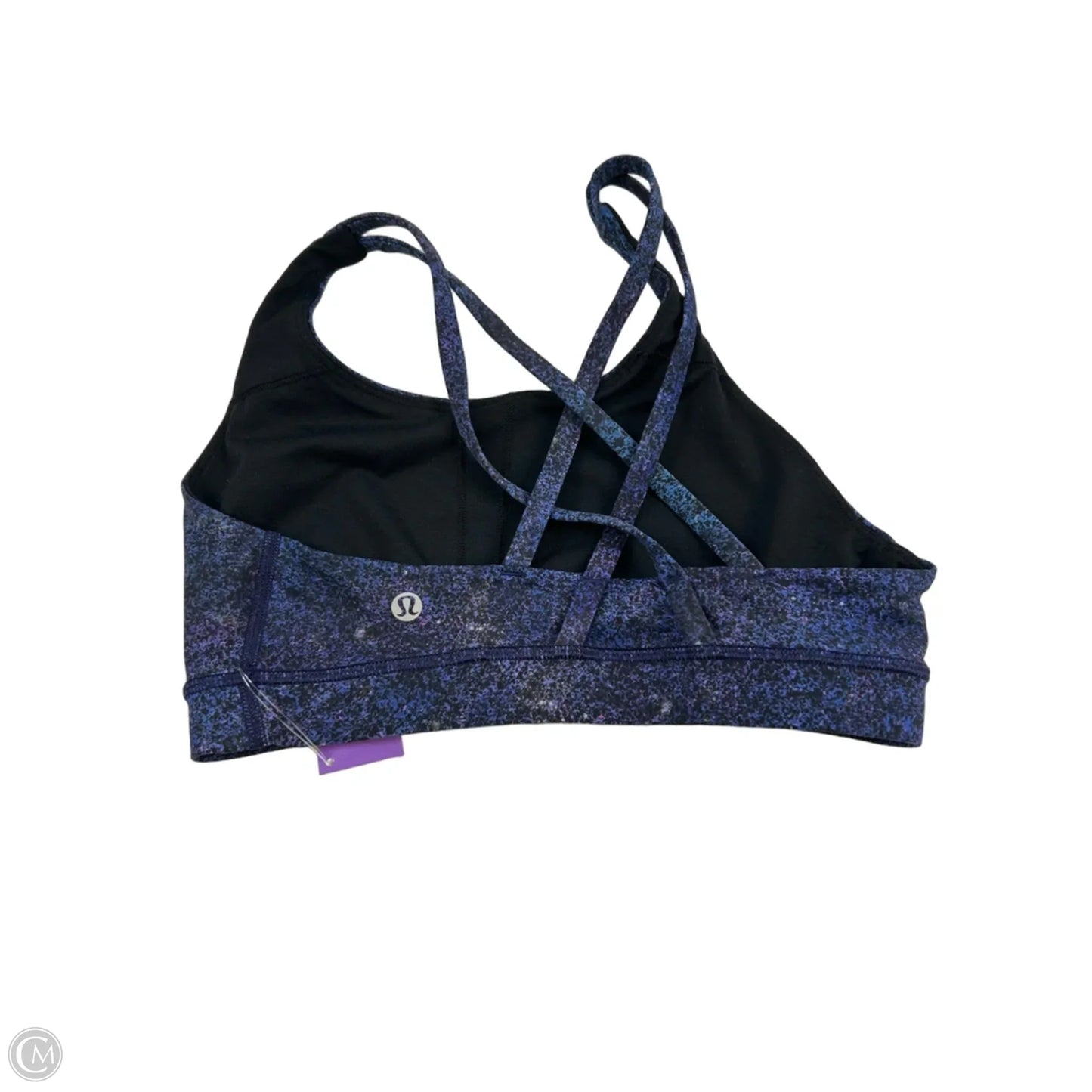 Athletic Bra By Lululemon In Black & Purple, Size: S