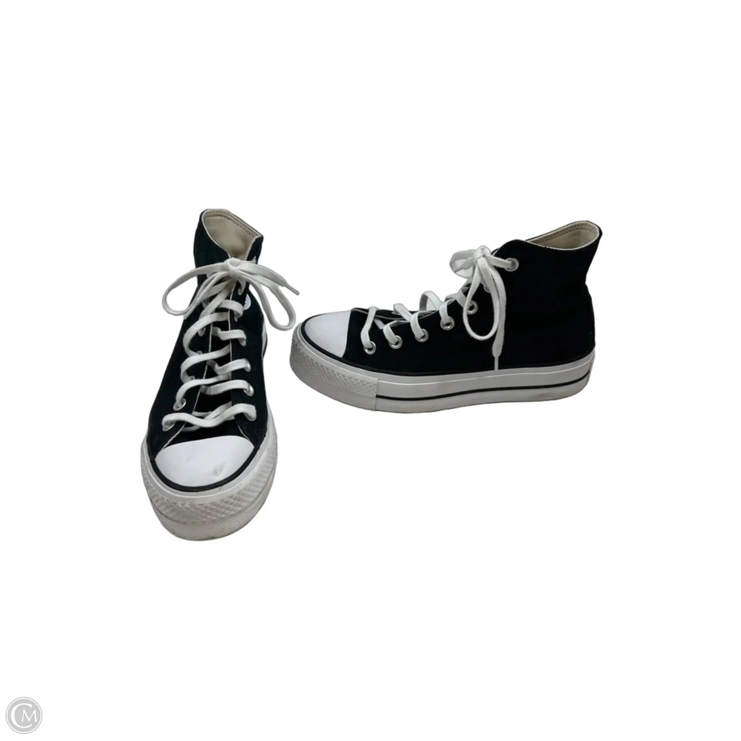 Shoes Sneakers Platform By Converse In Black & White, Size: 7