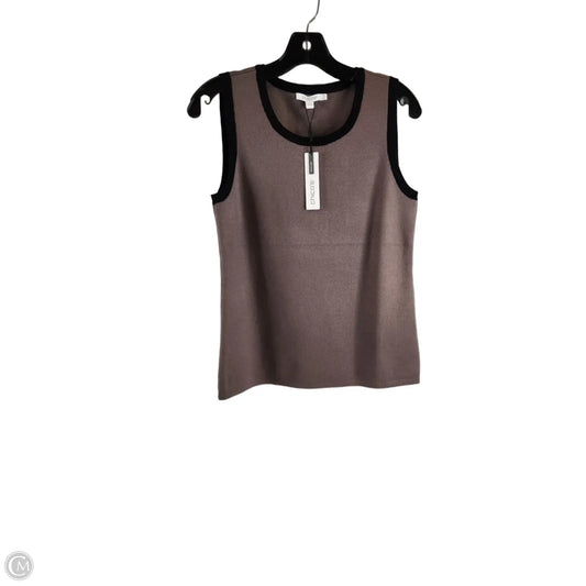 Top Sleeveless By Chicos In Black & Grey, Size: S