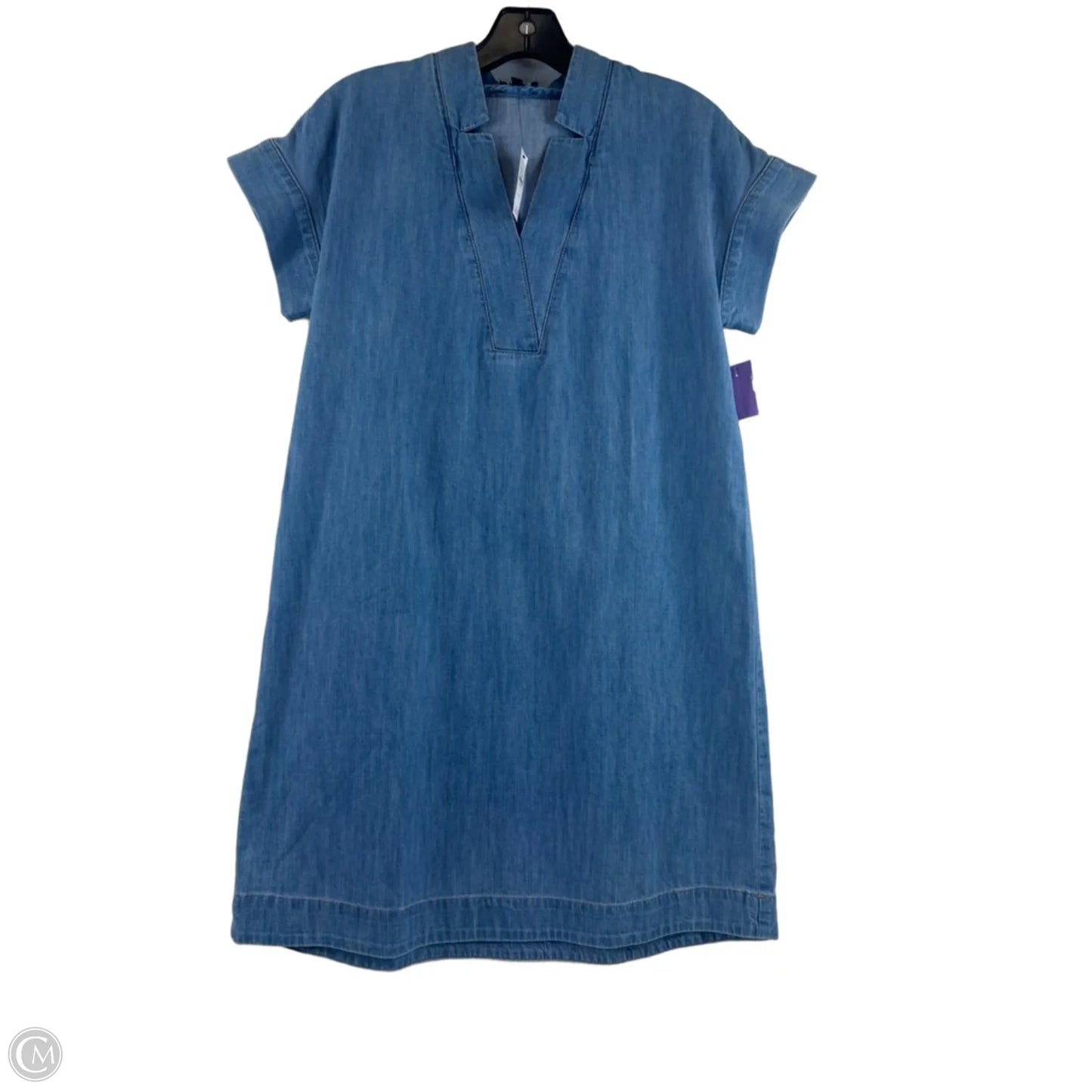 Top Short Sleeve By Talbots In Blue Denim, Size: Xsp