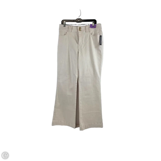 Jeans Wide Leg By Talbots In Cream Denim, Size: 12p