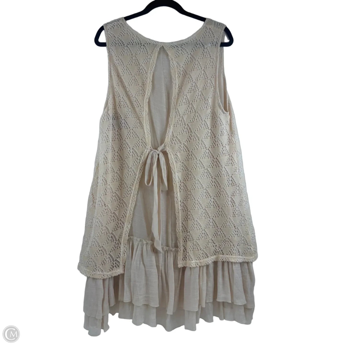 Tunic Sleeveless By Areve In Cream, Size: Xl