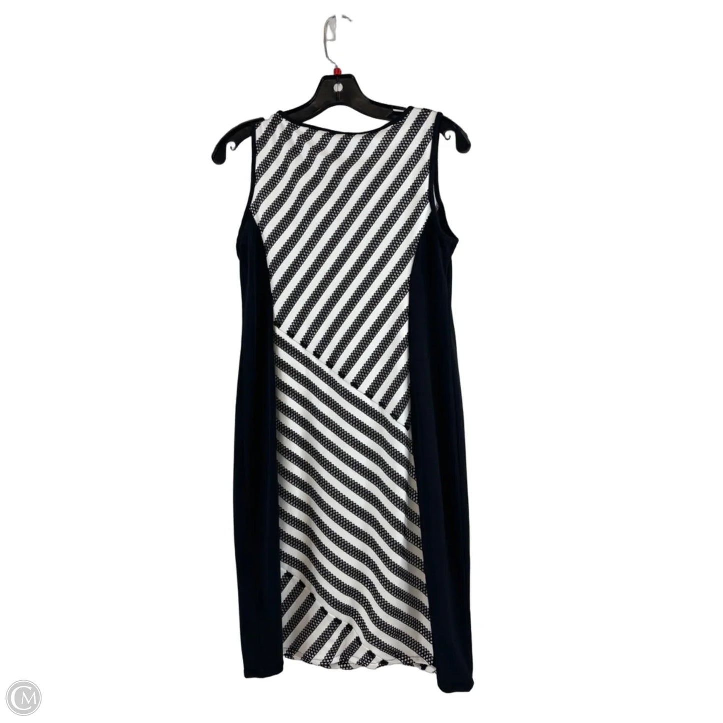Dress Casual Midi By Chicos In Black & White, Size: S