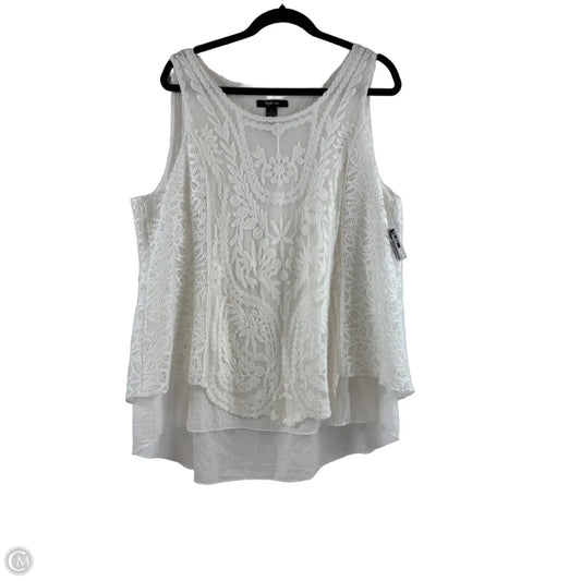 Top Sleeveless By Style And Company In White, Size: L