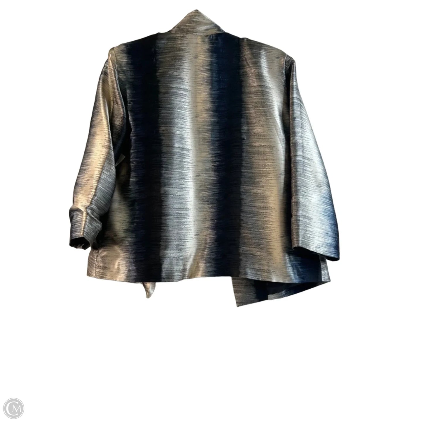 Blazer By Chicos In Blue & Tan, Size: S
