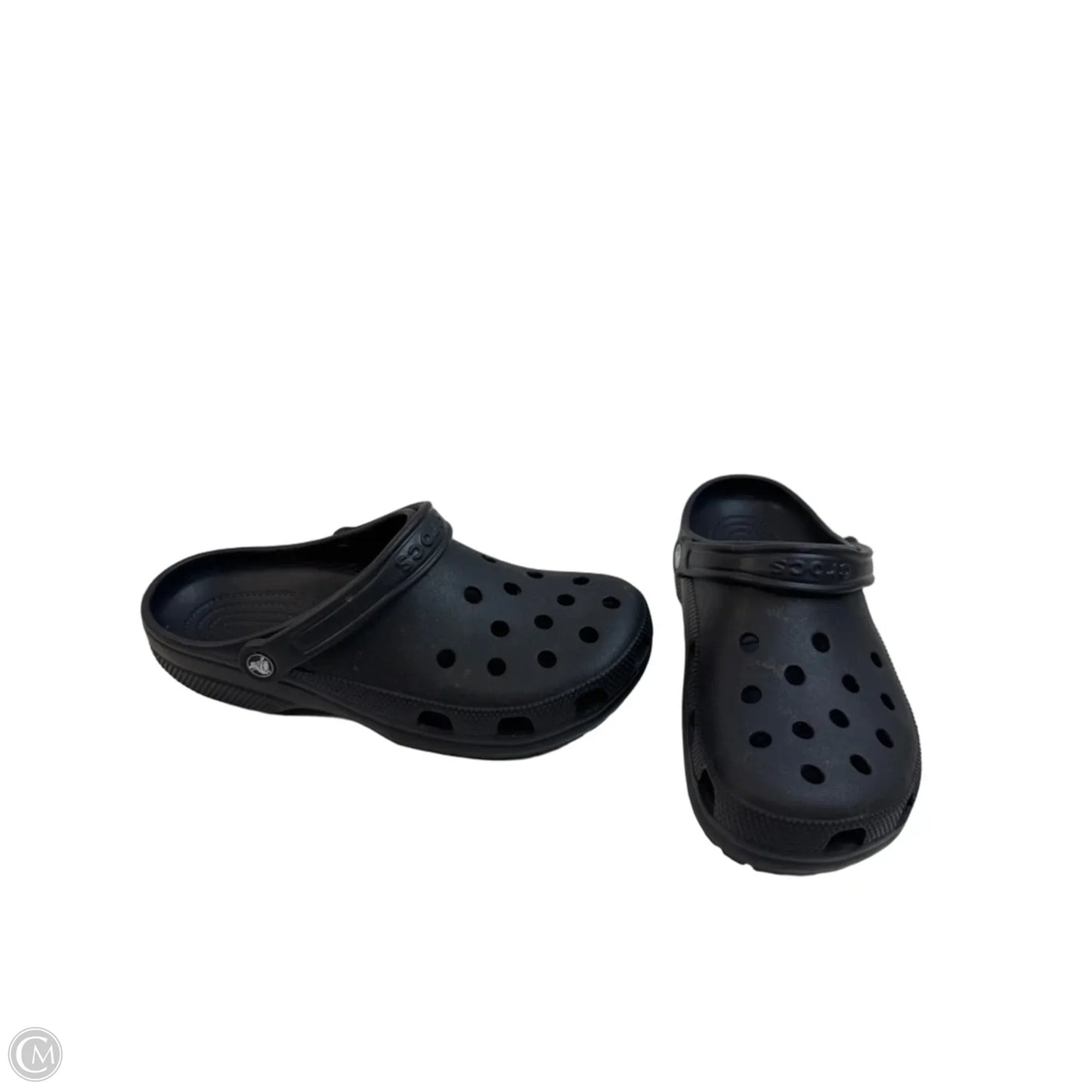 Shoes Flats By Crocs In Black, Size: 11
