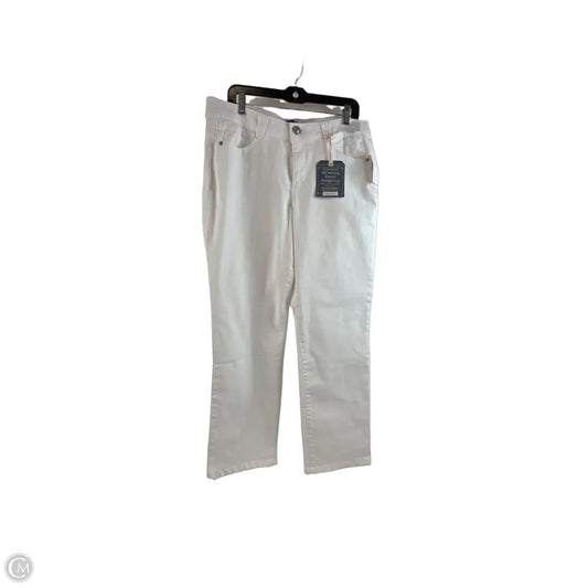 Jeans Straight By Democracy In White Denim, Size: 14p