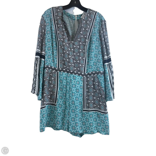Romper By Loft In Black & Blue, Size: M