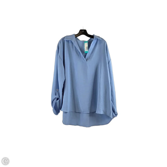 Top Long Sleeve By Clothes Mentor In Blue, Size: 2x