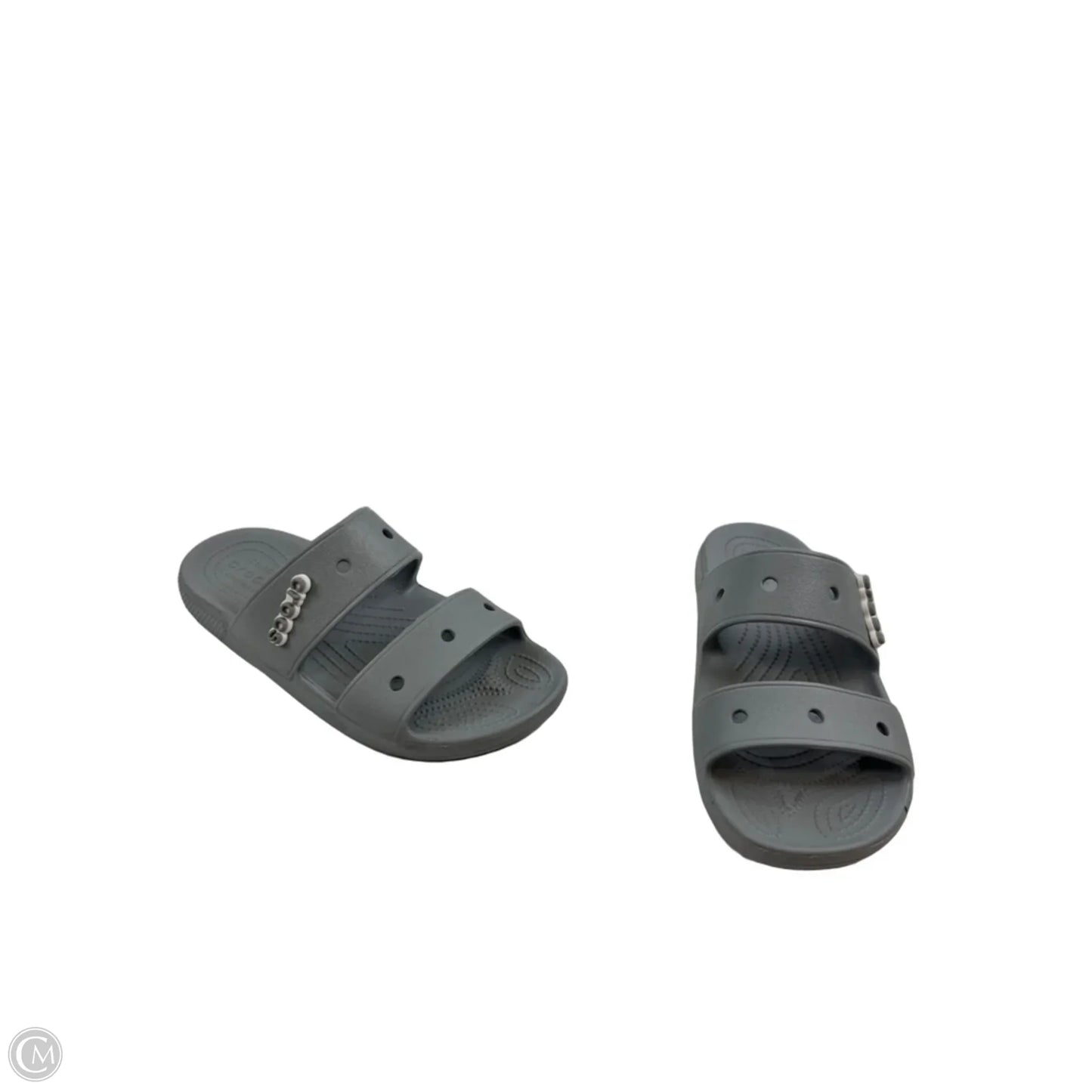 Sandals Flats By Crocs In Grey, Size: 9