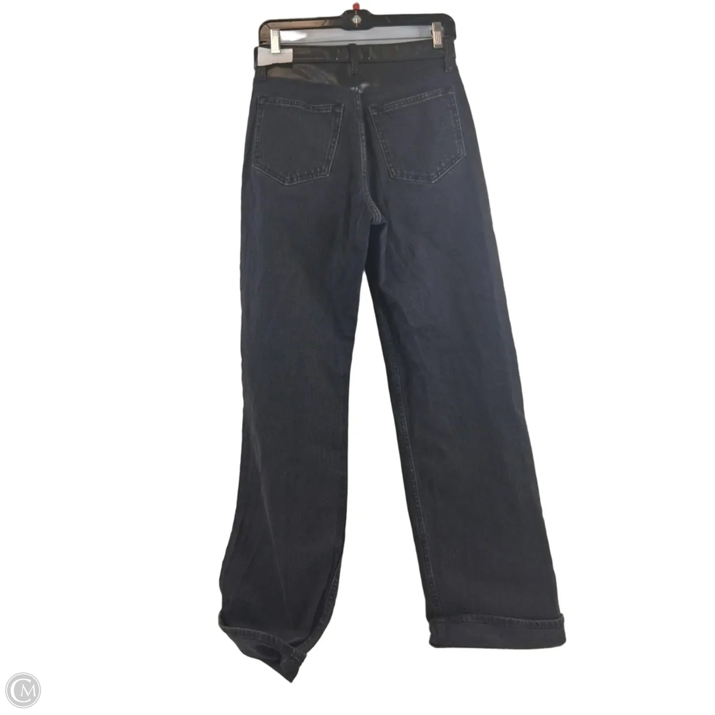 Jeans Wide Leg By Abercrombie And Fitch In Black Denim, Size: 4l
