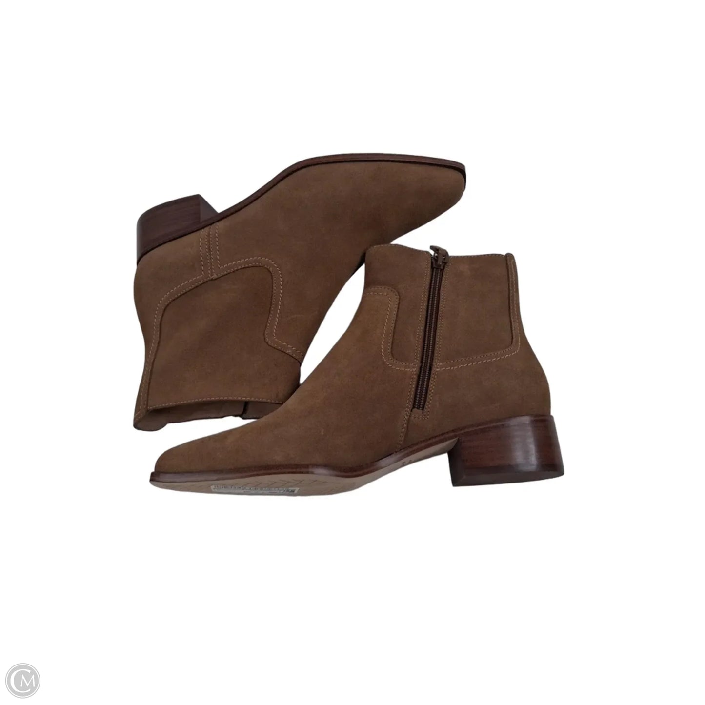 Boots Ankle Heels By Cole-haan In Brown, Size: 9.5