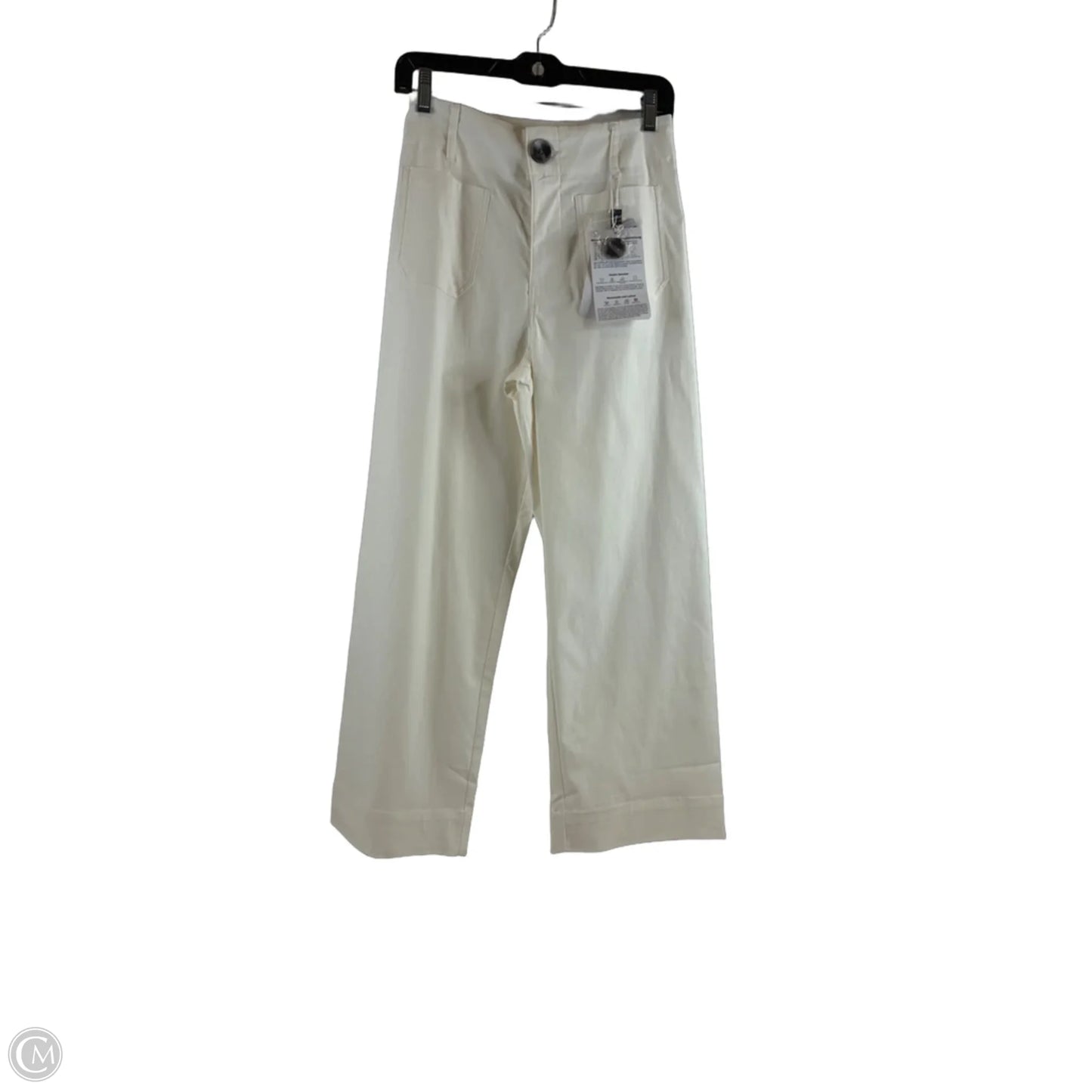 Pants Wide Leg By Clothes Mentor In Ivory, Size: 4