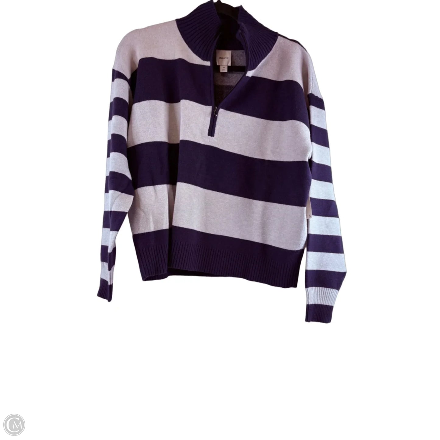 Sweater By Maeve In Blue & Grey, Size: Xs