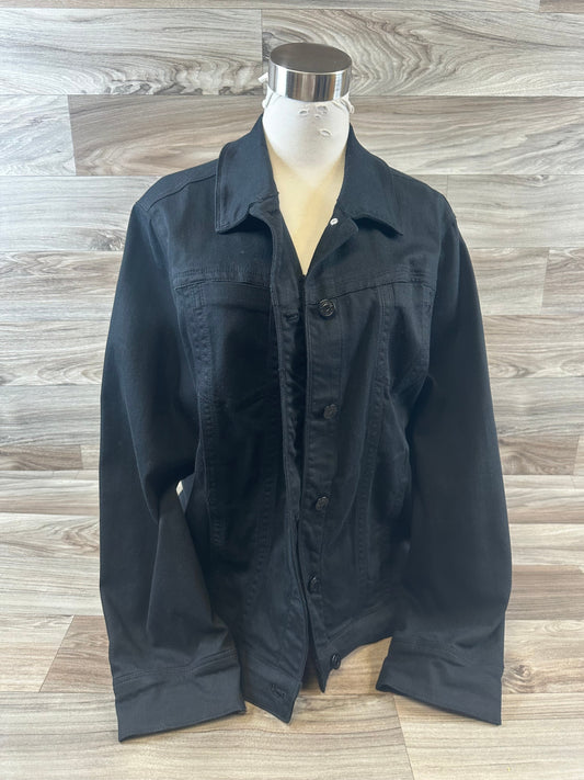 Jacket Denim By Chicos In Black, Size: Xl