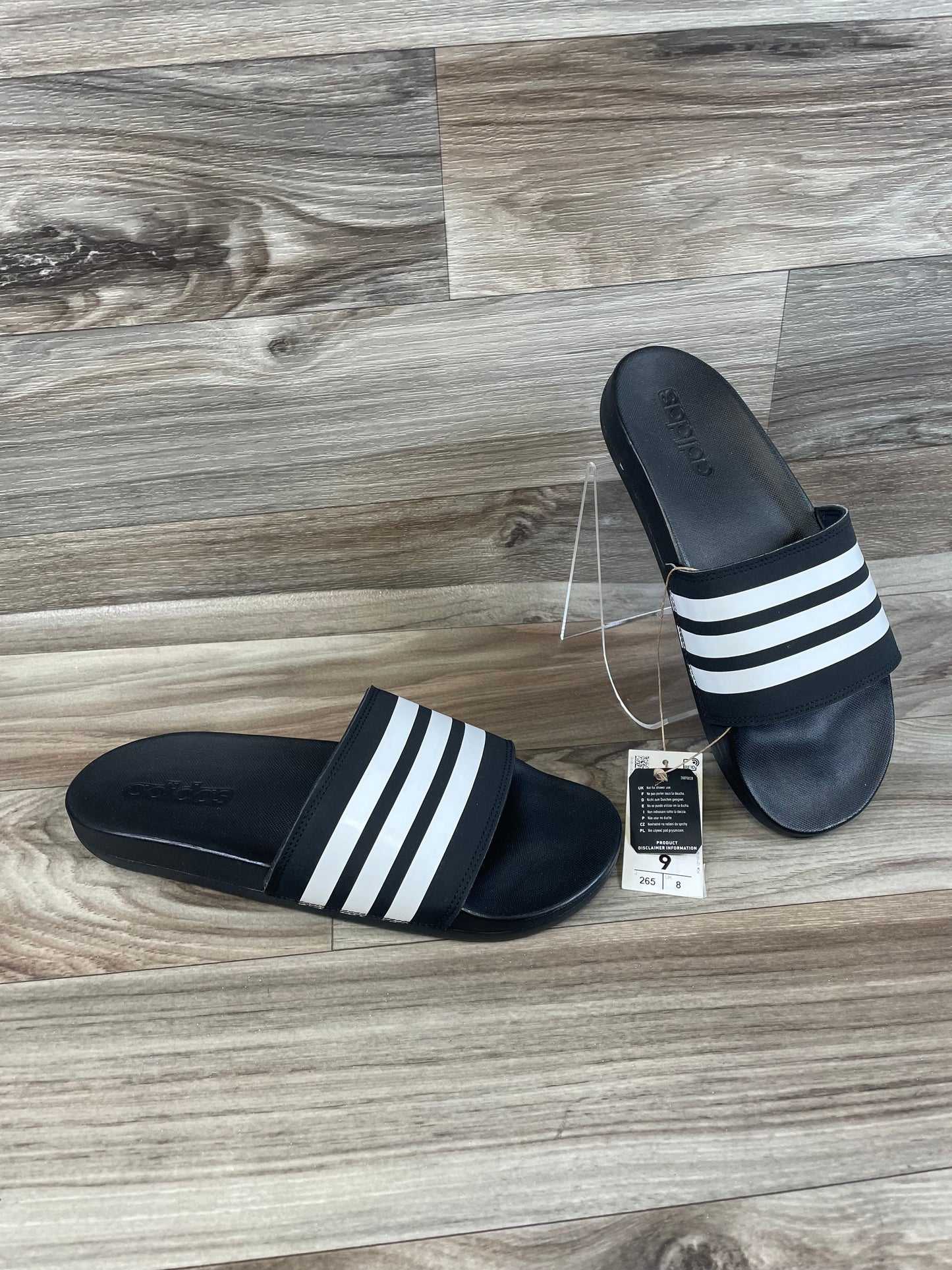 Sandals Sport By Adidas In Black & White, Size: 9