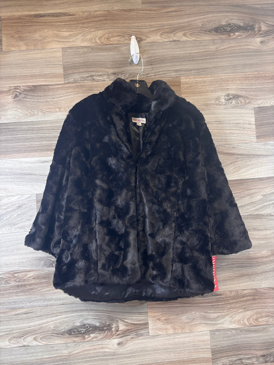 Jacket Faux Fur & Sherpa By Merona In Black, Size: L