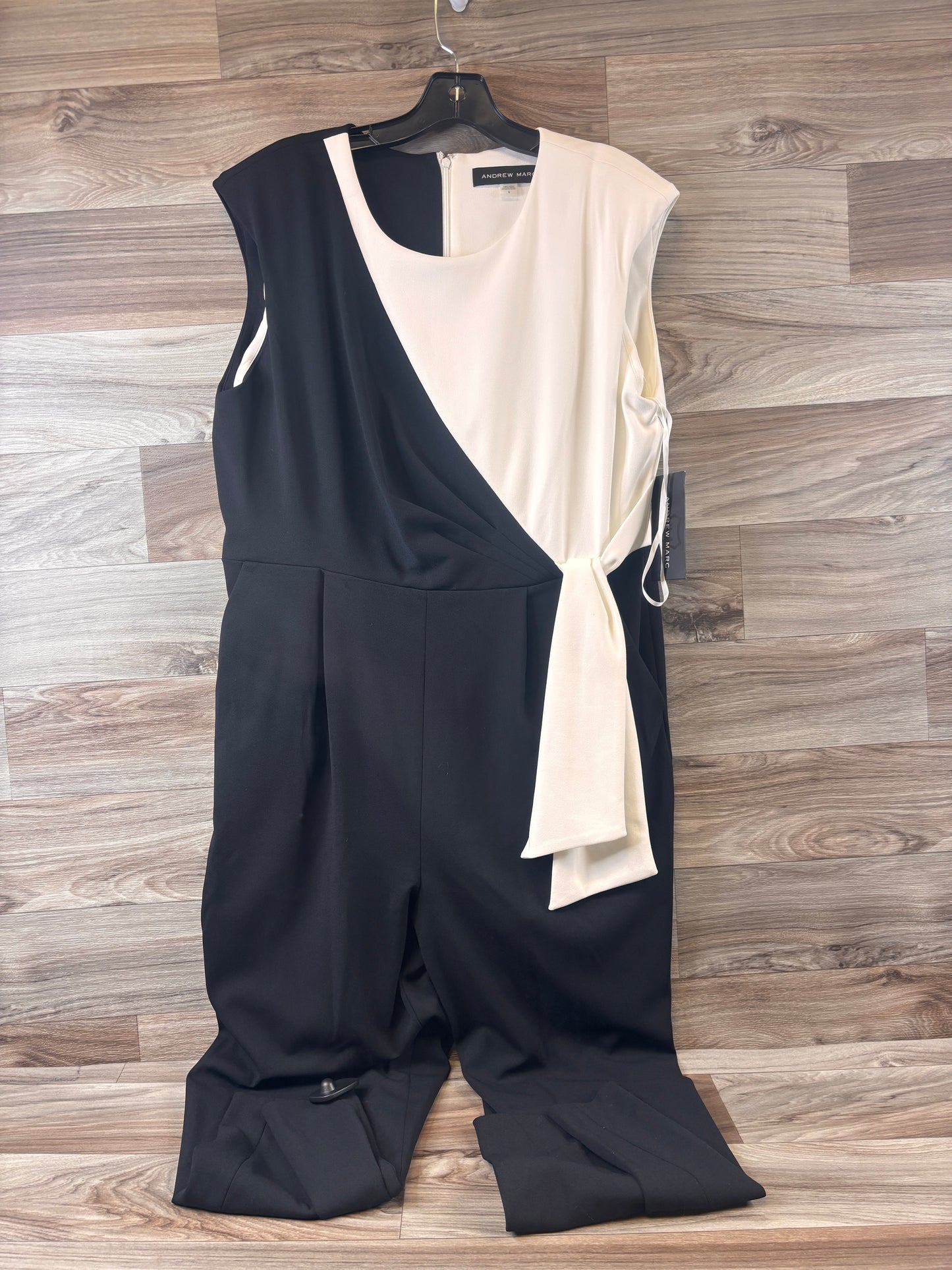 Jumpsuit By Andrew Marc In Black & White, Size: Xl