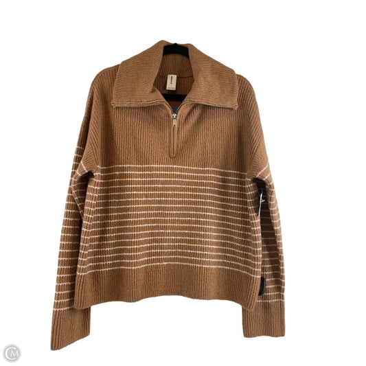 Sweater By Abound In Brown & White, Size: L