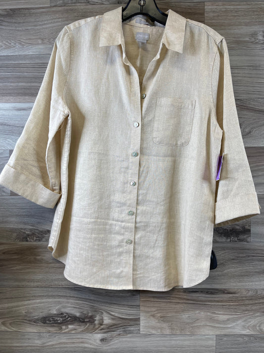 Tan Top 3/4 Sleeve Chicos, Size S