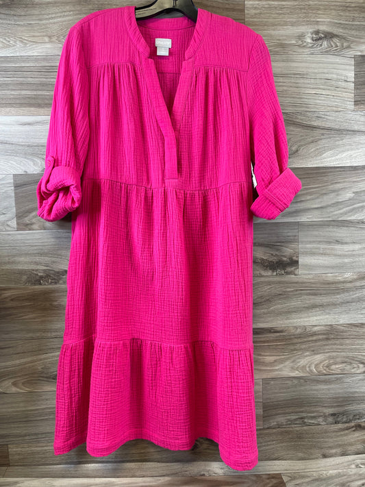 Pink Dress Casual Midi Chicos, Size S