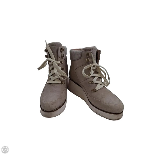 Boots Ankle Heels By Clothes Mentor In Beige, Size: 8