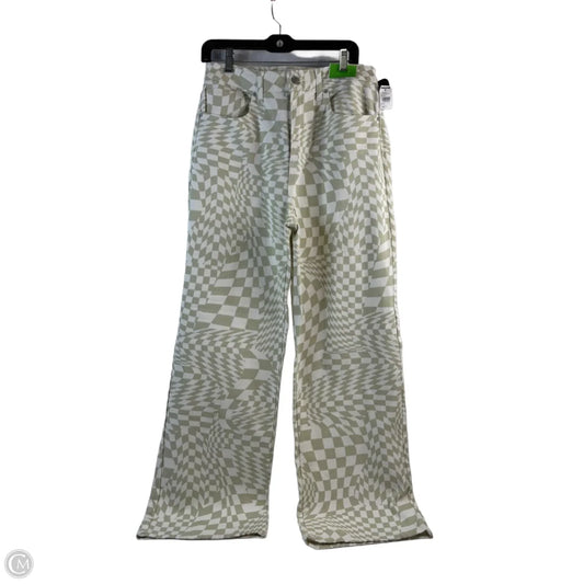 Jeans Wide Leg By Clothes Mentor In Green & White, Size: 8
