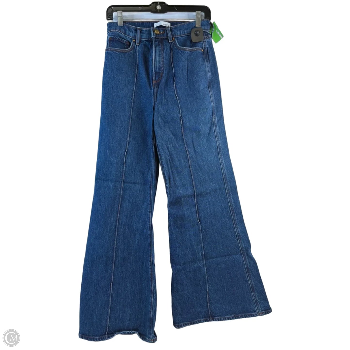 Jeans Flared By Loft In Blue Denim, Size: 4