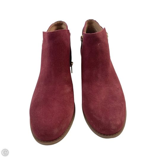 Boots Ankle Heels By Vionic In Maroon, Size: 7.5