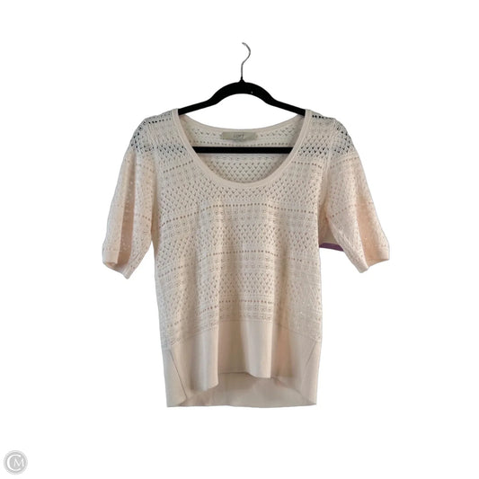 Top Short Sleeve By Loft In Pink, Size: S