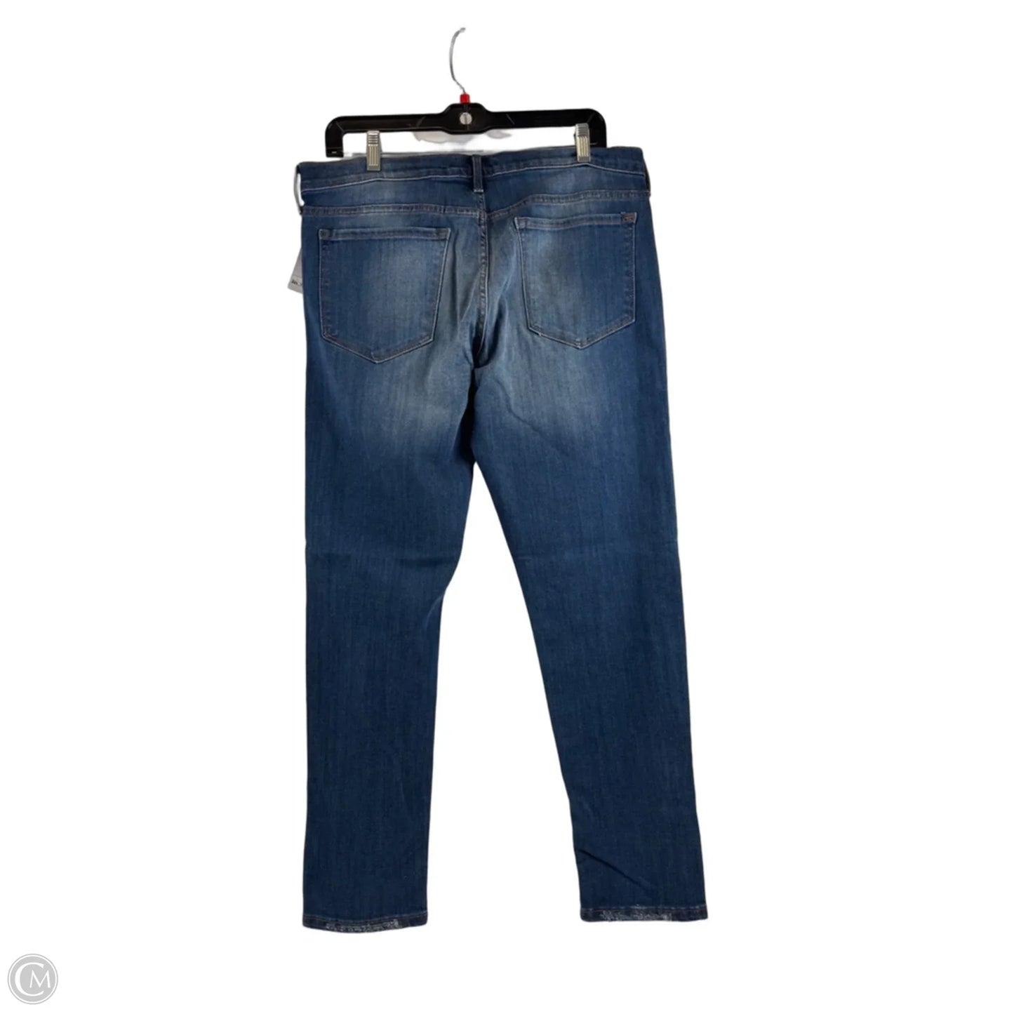 Jeans Skinny By Banana Republic In Blue & White, Size: 14