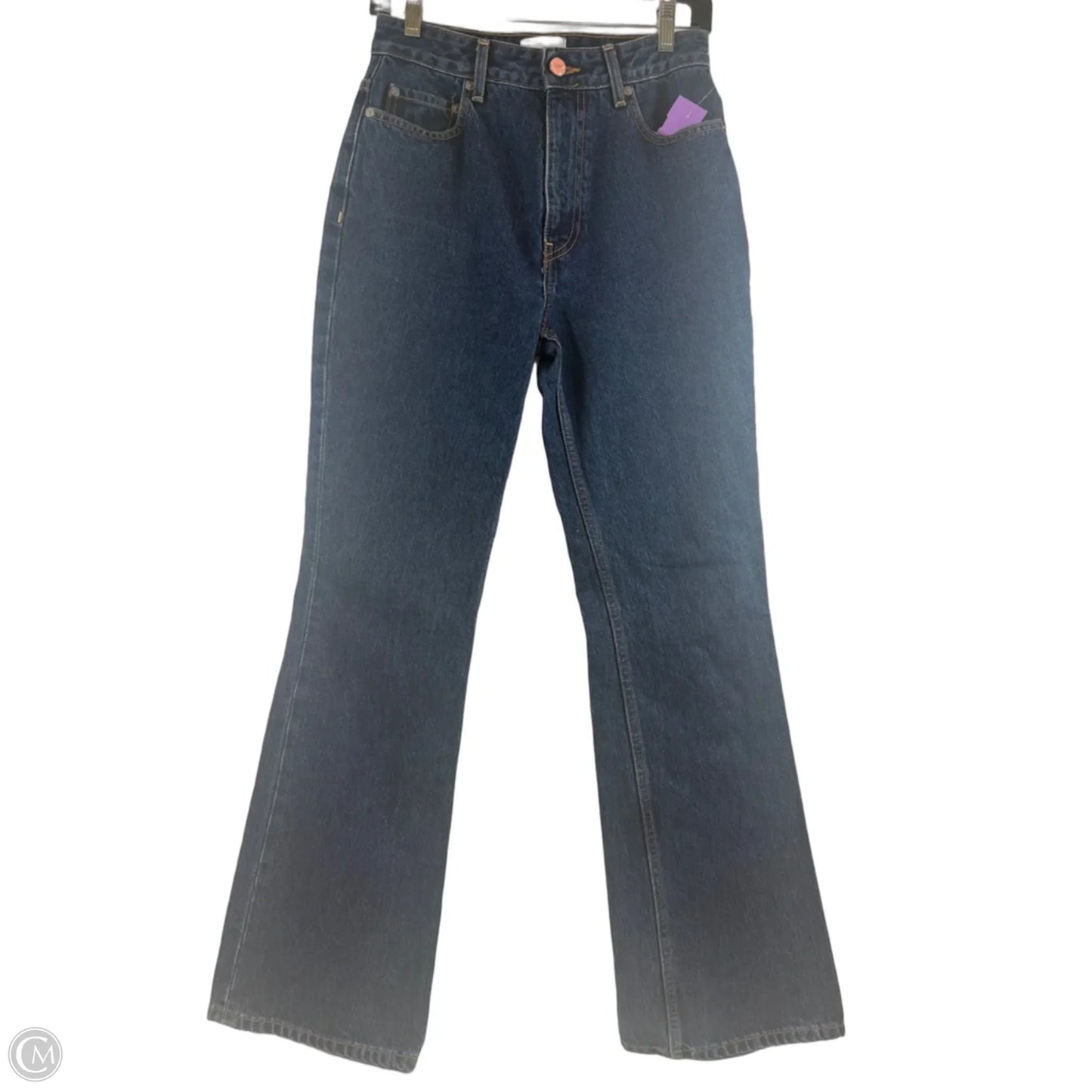 Jeans Boot Cut By Ganni In Blue Denim, Size: 4