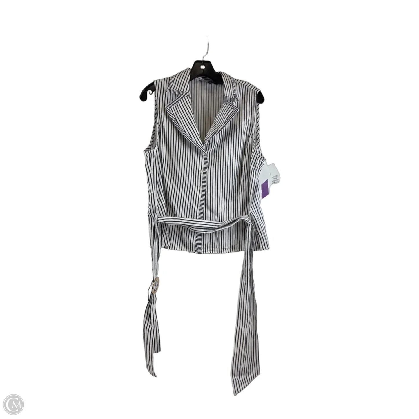 Top Sleeveless By Jones New York In Striped Pattern, Size: Xl