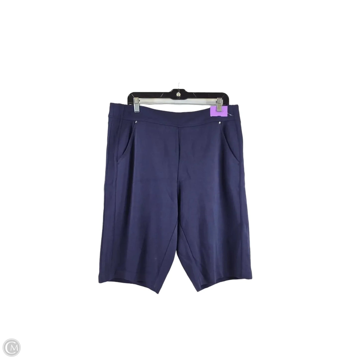 Shorts By Greg Norman In Navy, Size: 14
