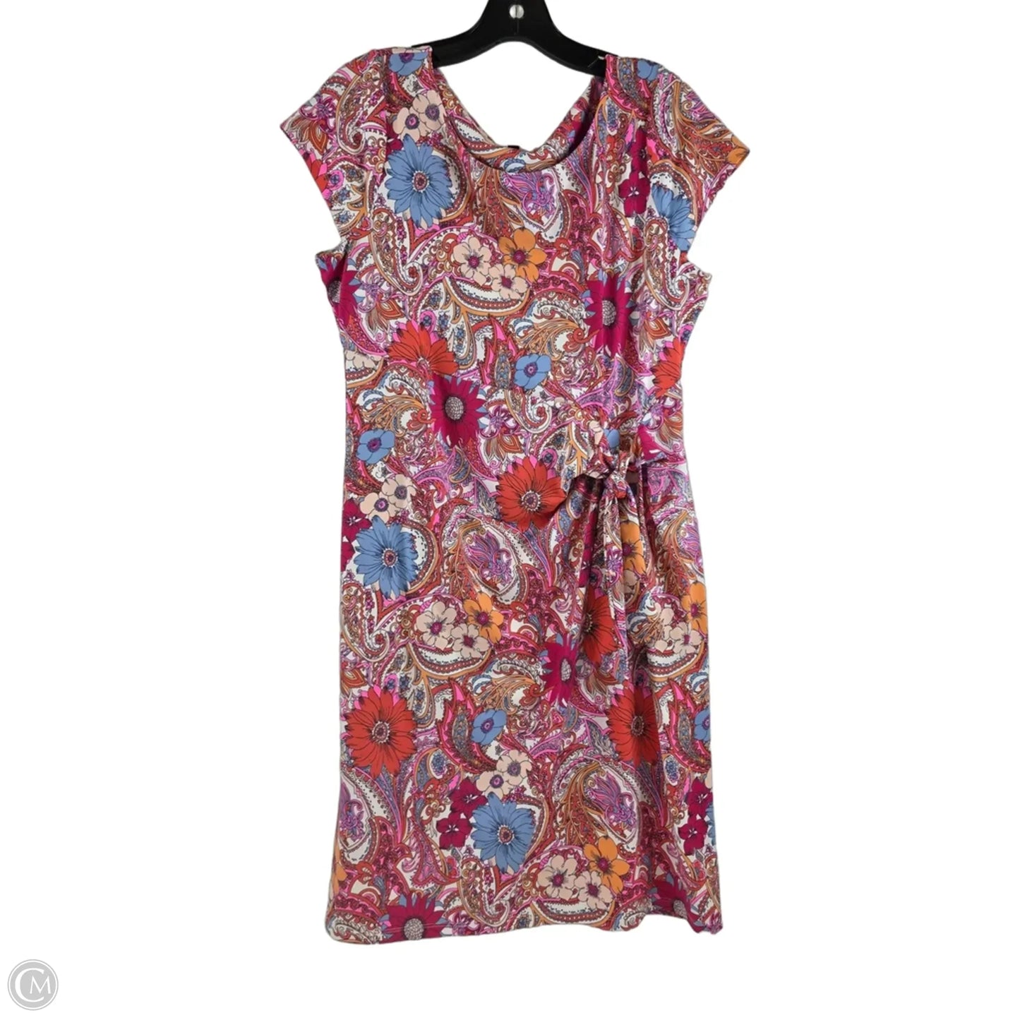 Dress Casual Midi By Talbots In Orange & Pink, Size: Lp