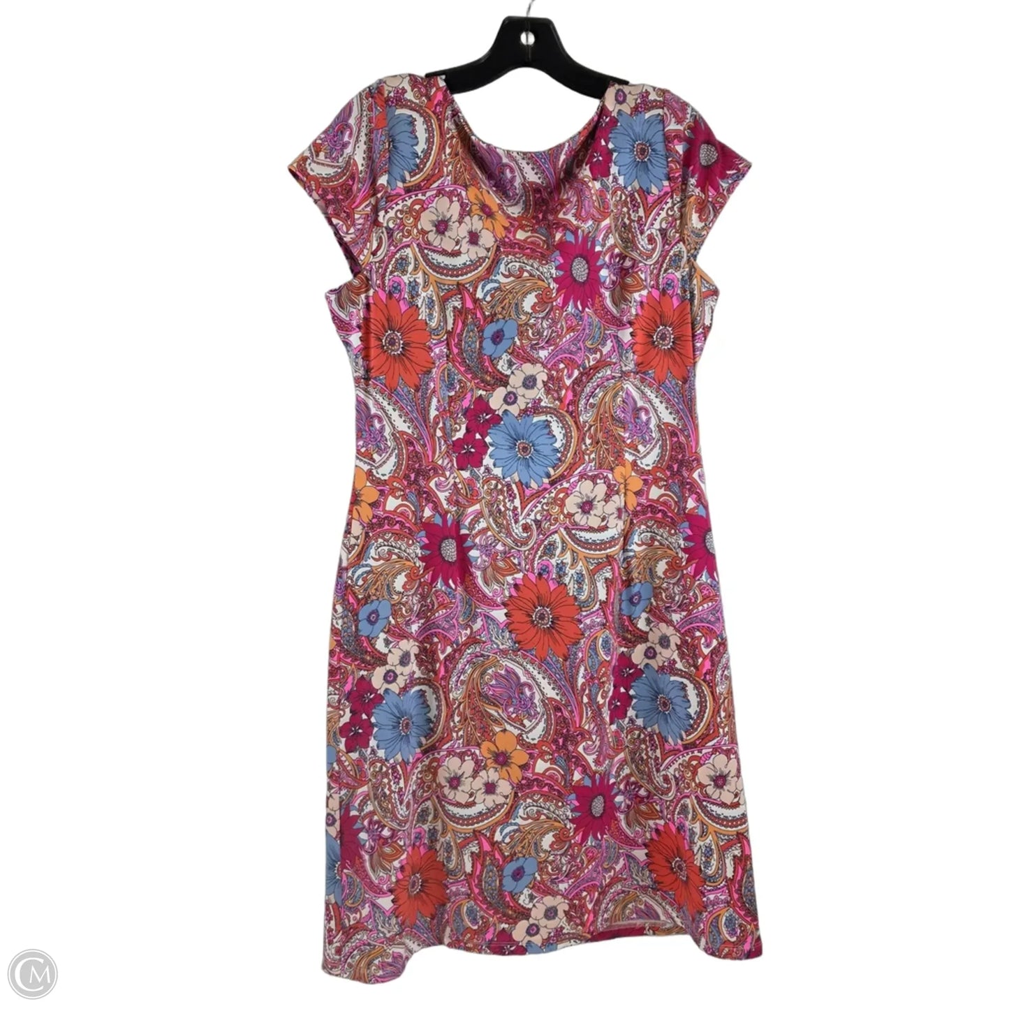 Dress Casual Midi By Talbots In Orange & Pink, Size: Lp