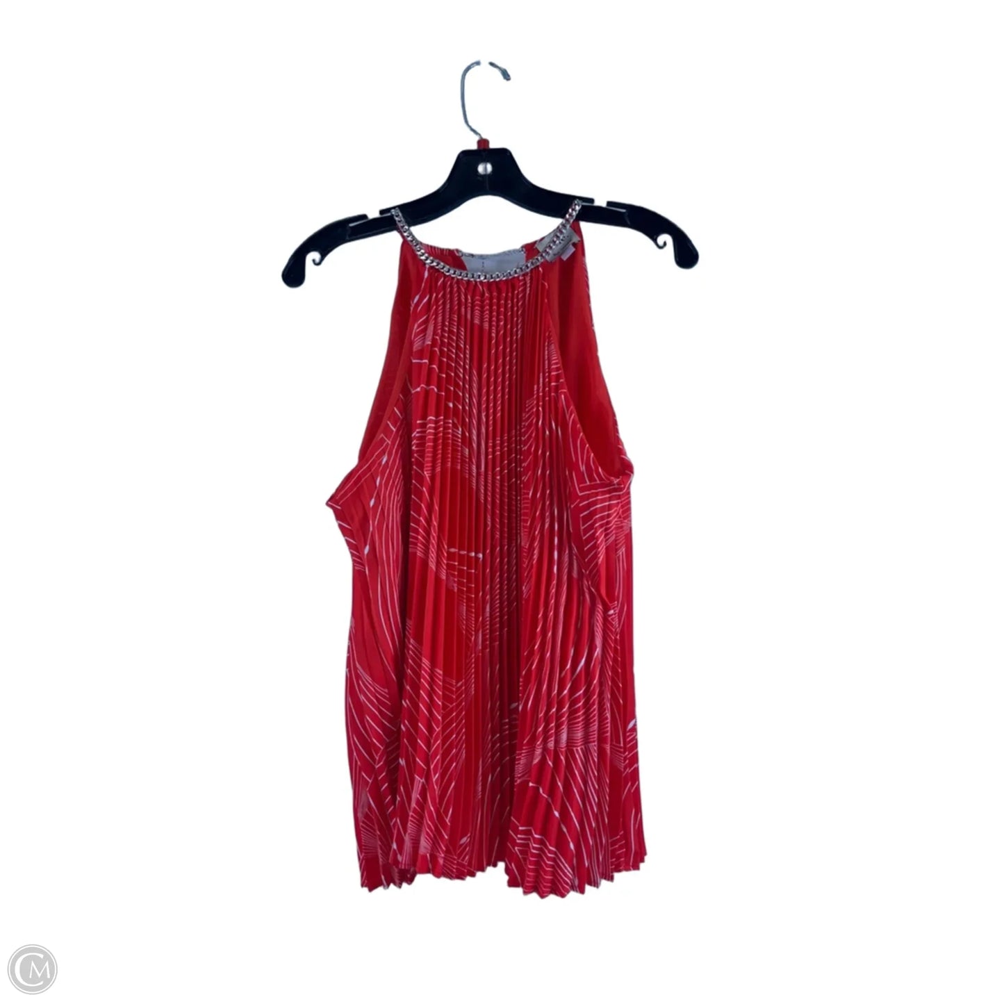 Top Sleeveless By Elie Tahari In Orange & White, Size: M
