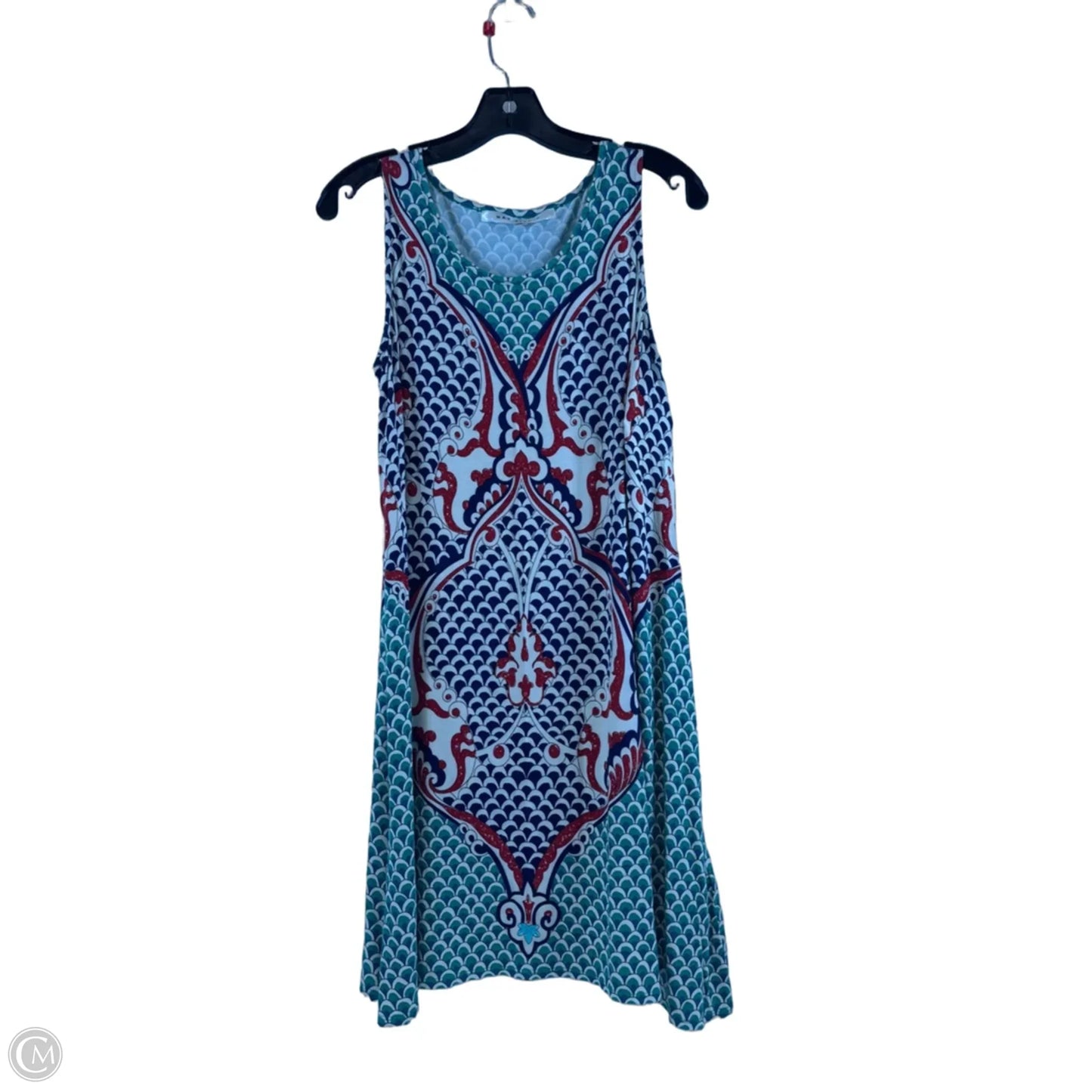 Dress Casual Midi By Max Studio In Green & Red, Size: Xs