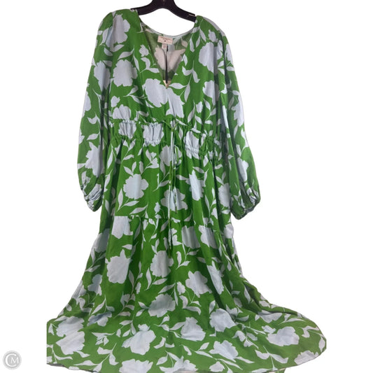 Dress Designer By Kate Spade In Blue & Green, Size: Xxl