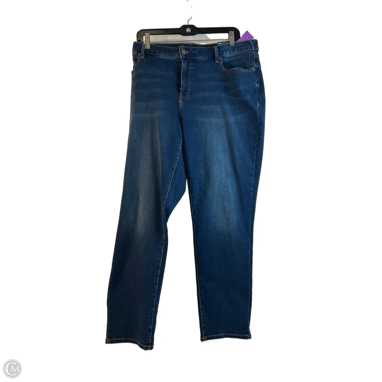 Jeans Skinny By Talbots In Blue Denim, Size: 18