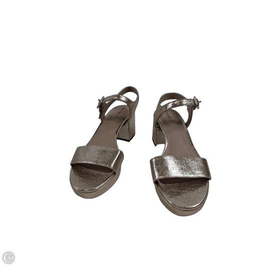 Sandals Heels Block By Life Stride In Gold, Size: 12.5
