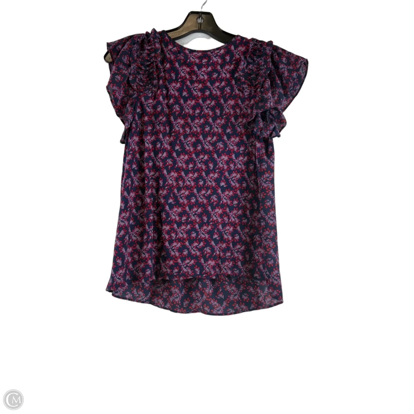Top Short Sleeve By Loft In Blue & Purple, Size: Xs