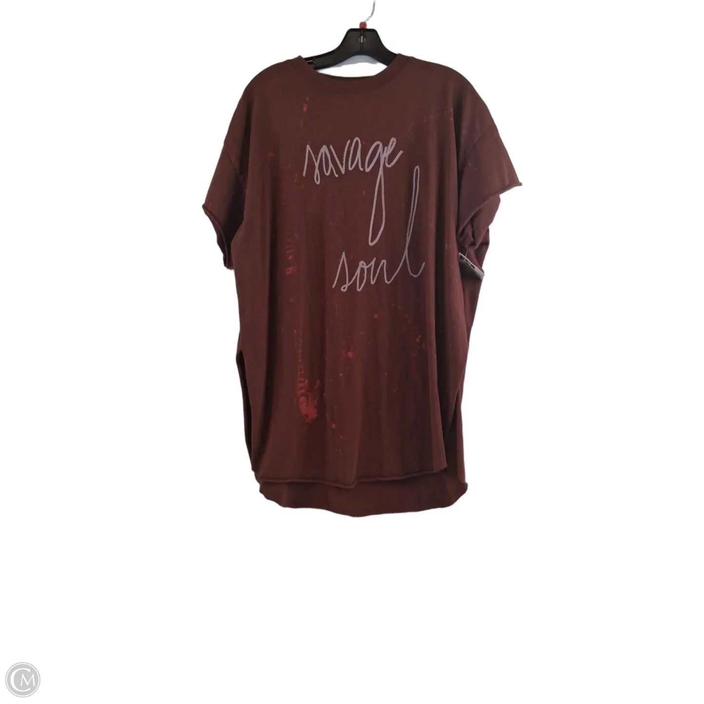 Top Short Sleeve Basic By Clothes Mentor In Brown, Size: Xl