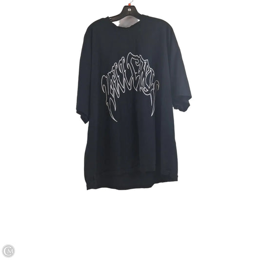 Top Short Sleeve Basic By Clothes Mentor In Black & White, Size: 3x