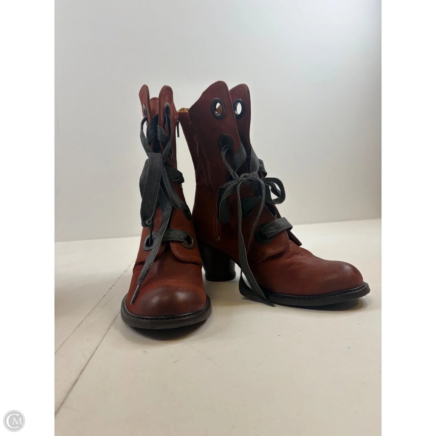 Boots Ankle Heels By Clothes Mentor In Brown, Size: 8
