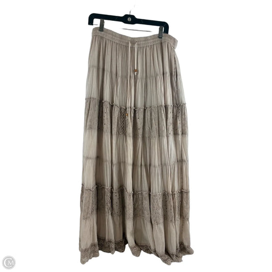 Skirt Maxi By Young Threads In Tan, Size: L