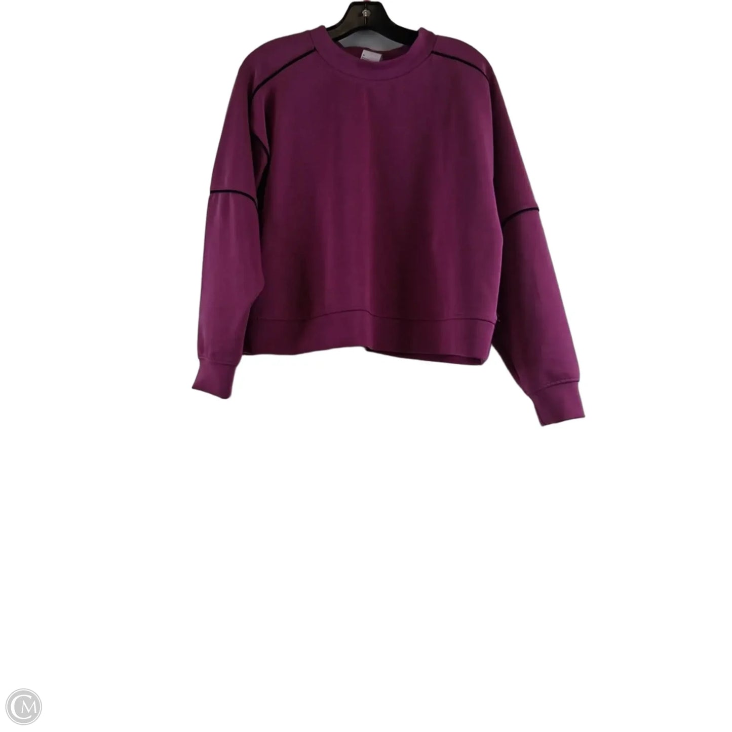 Athletic Top Long Sleeve Crewneck By All In Motion In Black & Pink, Size: M