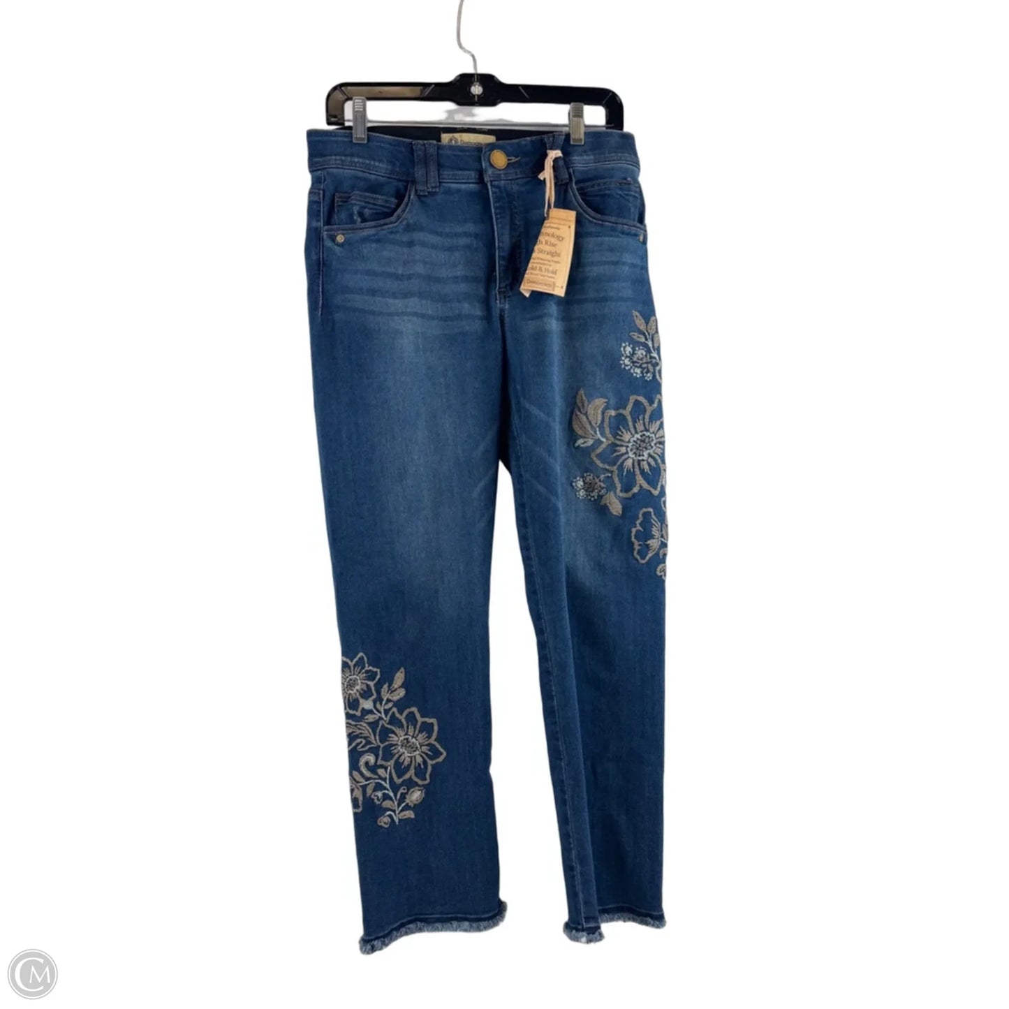 Jeans Straight By Democracy In Blue & Tan, Size: 10