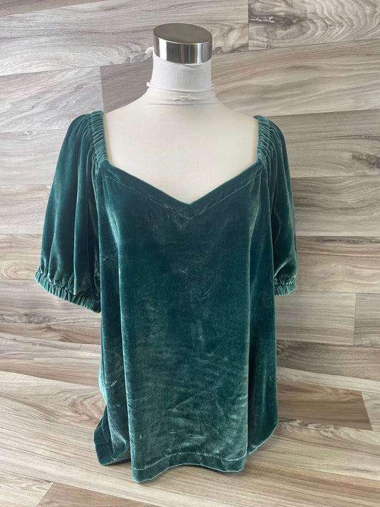 Top Short Sleeve Basic By Loft In Green, Size: Xl